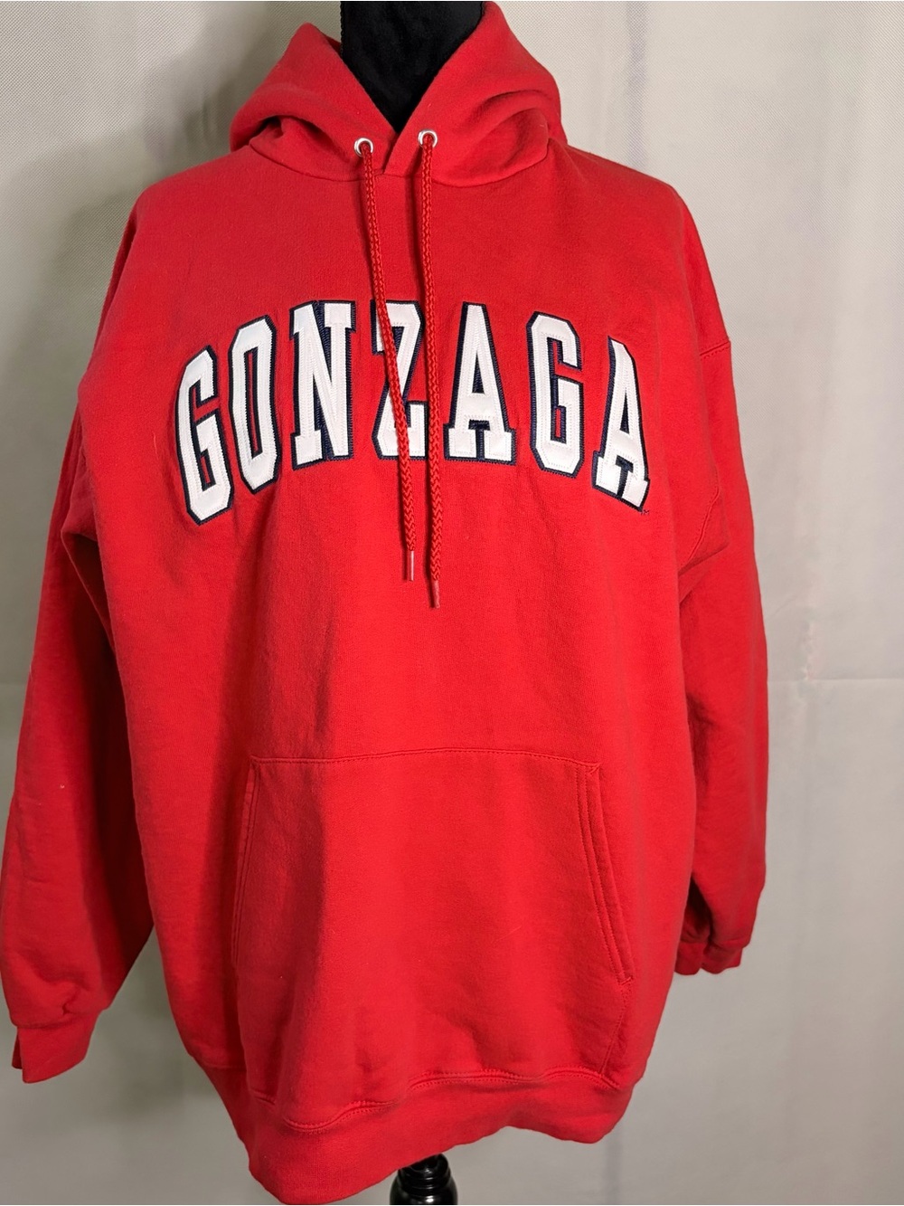 Gonzaga Red Pullover Hoodie with Embroidered Logo